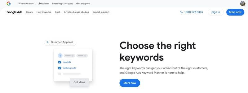 keyword planner free seo tool