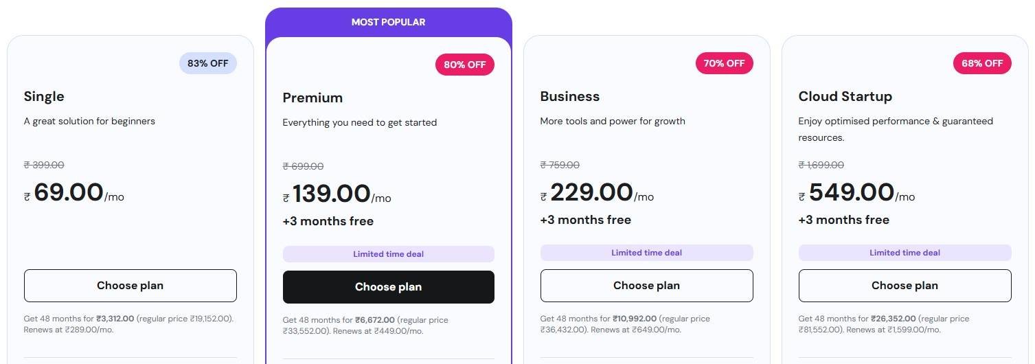 hostinger plans
